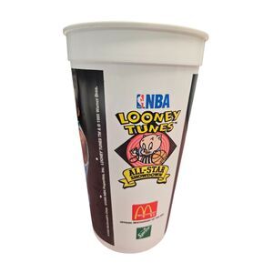 1995 McDonald’s Looney Tunes Wile E. Coyote Larry Johnson Collectible Cup 7”
